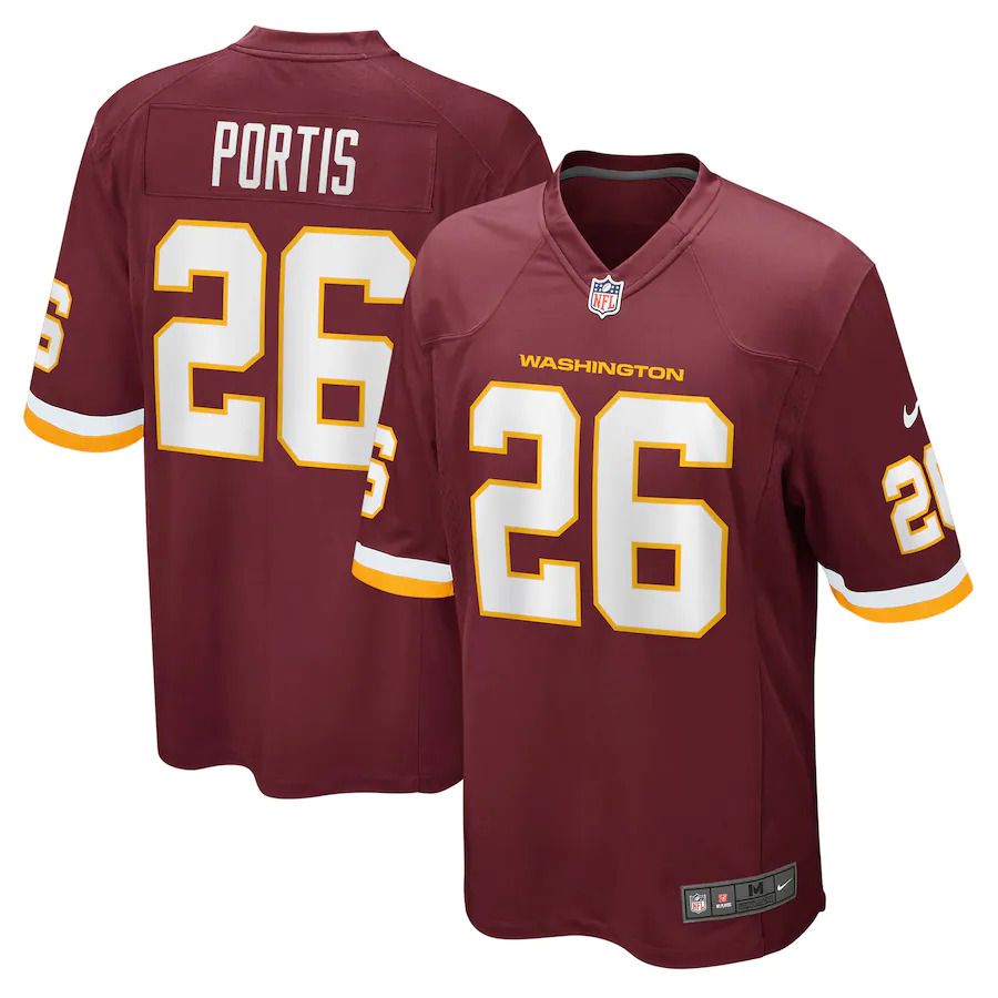 Men Washington Redskins #26 Clinton Portis Nike Burgundy Retired Player NFL Jersey